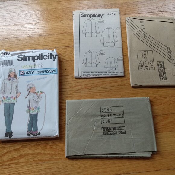 Vintage Mother & Daughter Matching Jackets Sewing Pattern Daisy Kingdom 5946 UNC - Picture 2 of 9